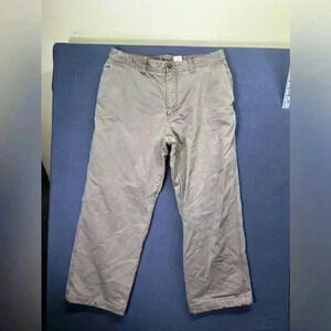 Eddie Bauer Fleece Lined Relaxed Fit Straight Leg Pants Mens 35/32 warm 0848